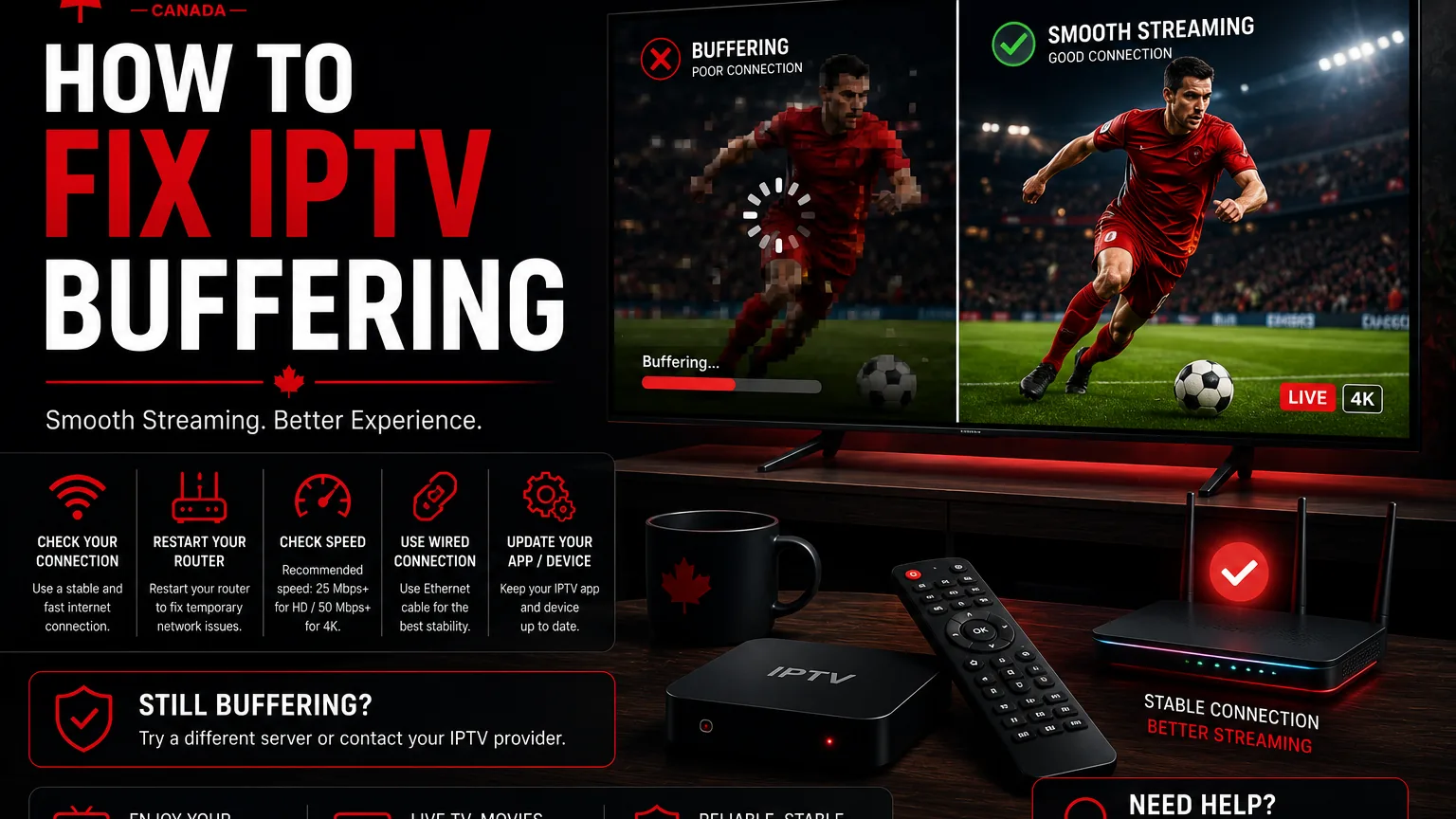Smooth live soccer stream without buffering
