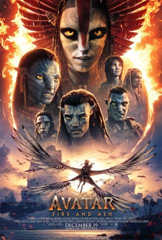 Avatar: Fire and Ash movie poster, streaming in 4K on MapleStream IPTV Canada
